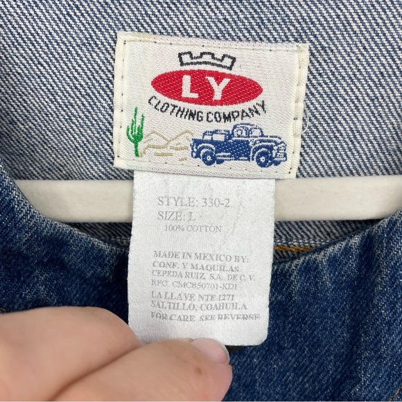 LY clothing company denim motor biker vest eagle flag free to ride patriotic L - Picture 3 of 6